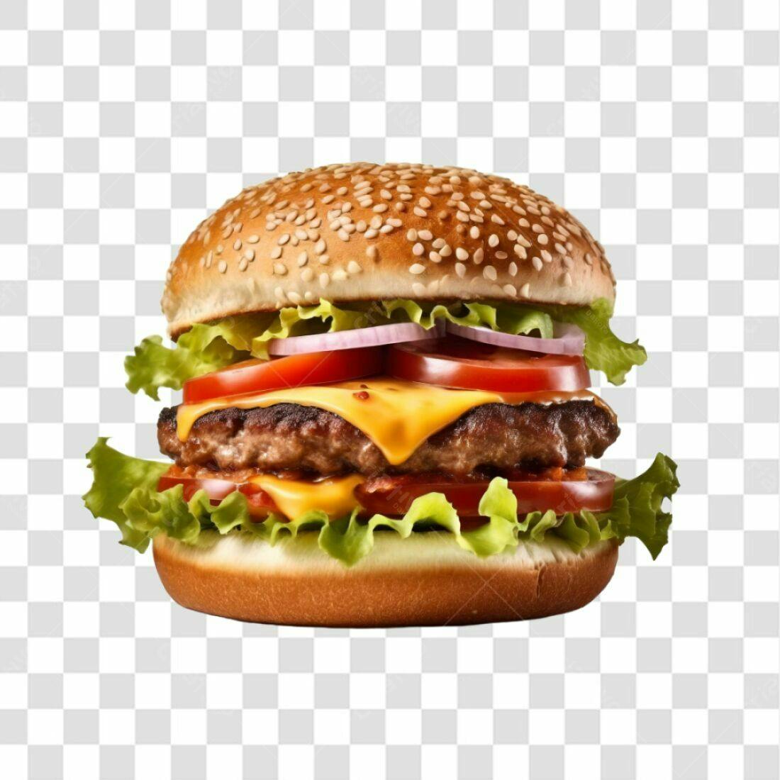 Imagem PNG de Hambúrguer Cheeseburger com fundo transparente