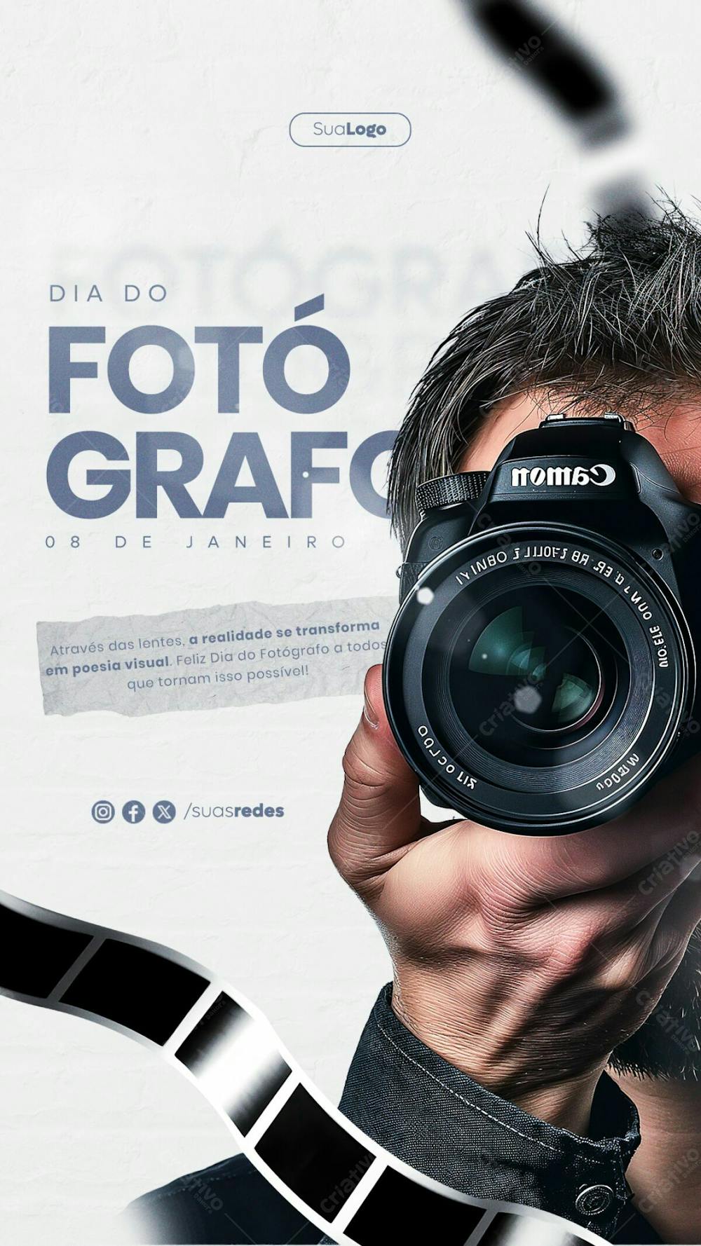 Através Das Lentes A Realidade Se Transforma Em Poesia Visual Dia Do Fotógrafo Story  Social Media Post