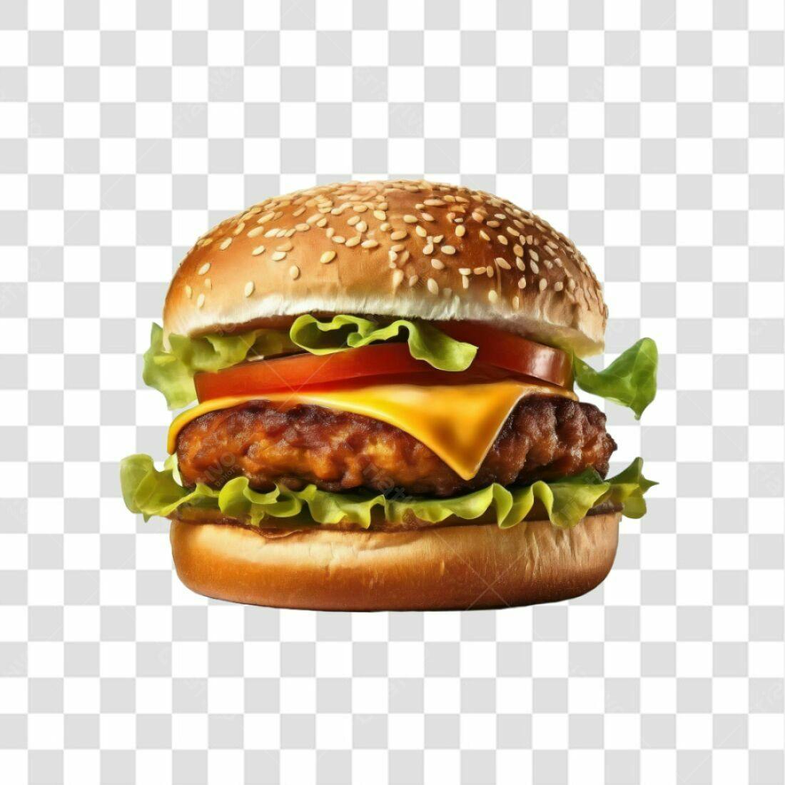 Imagem PNG de Hambúrguer com fundo transparente