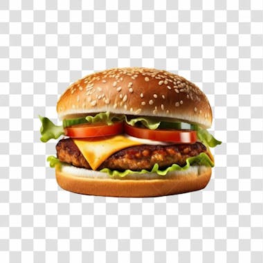 Hamburguer para composição png transparente sem fundo 10