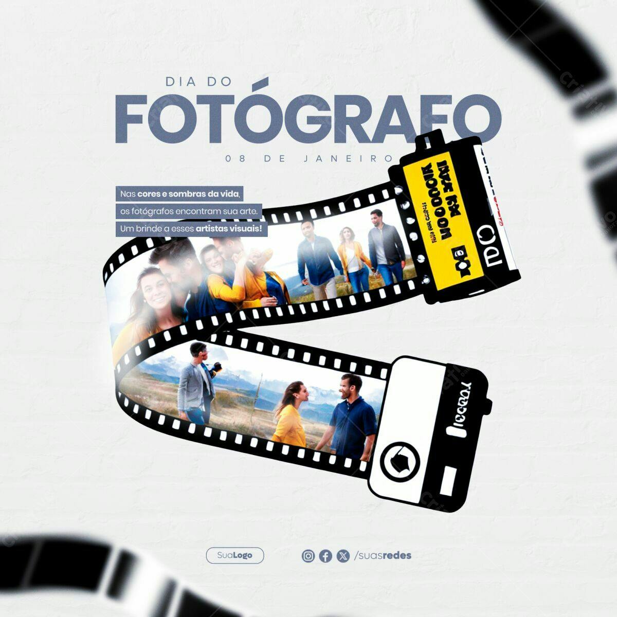 Postagem Dia do Fotógrafo PSD Editável