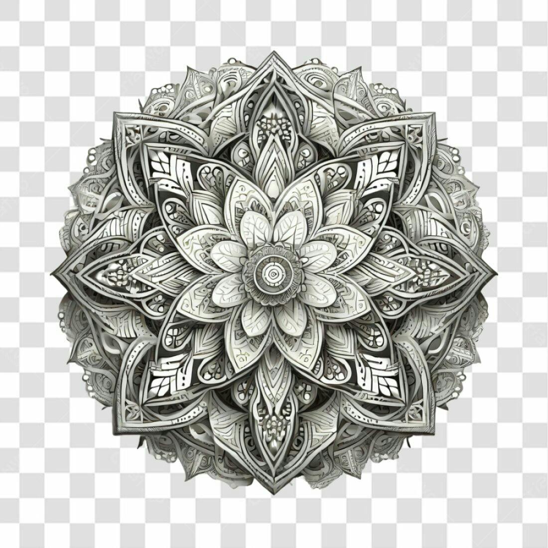 Ícone Mandala Floral PNG com fundo transparente