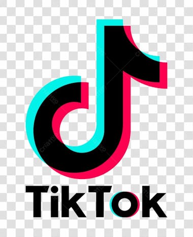 Logo rede social tiktok png transparente sem fundo