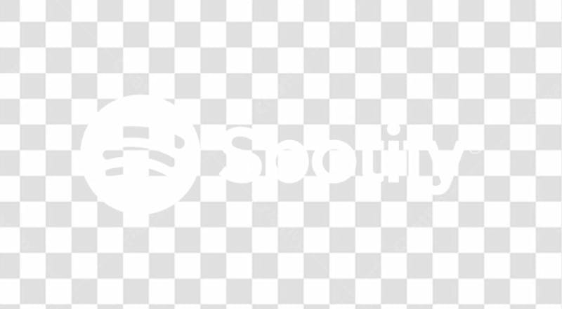 Logo branco plataforma de música digital spotify png transparente sem fundo