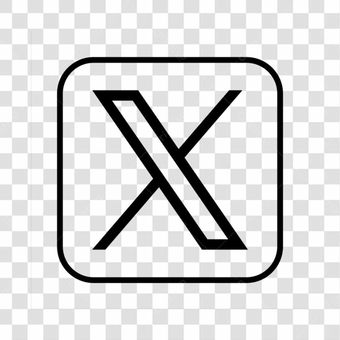 Icone Letra X Minimalista PNG com fundo transparente