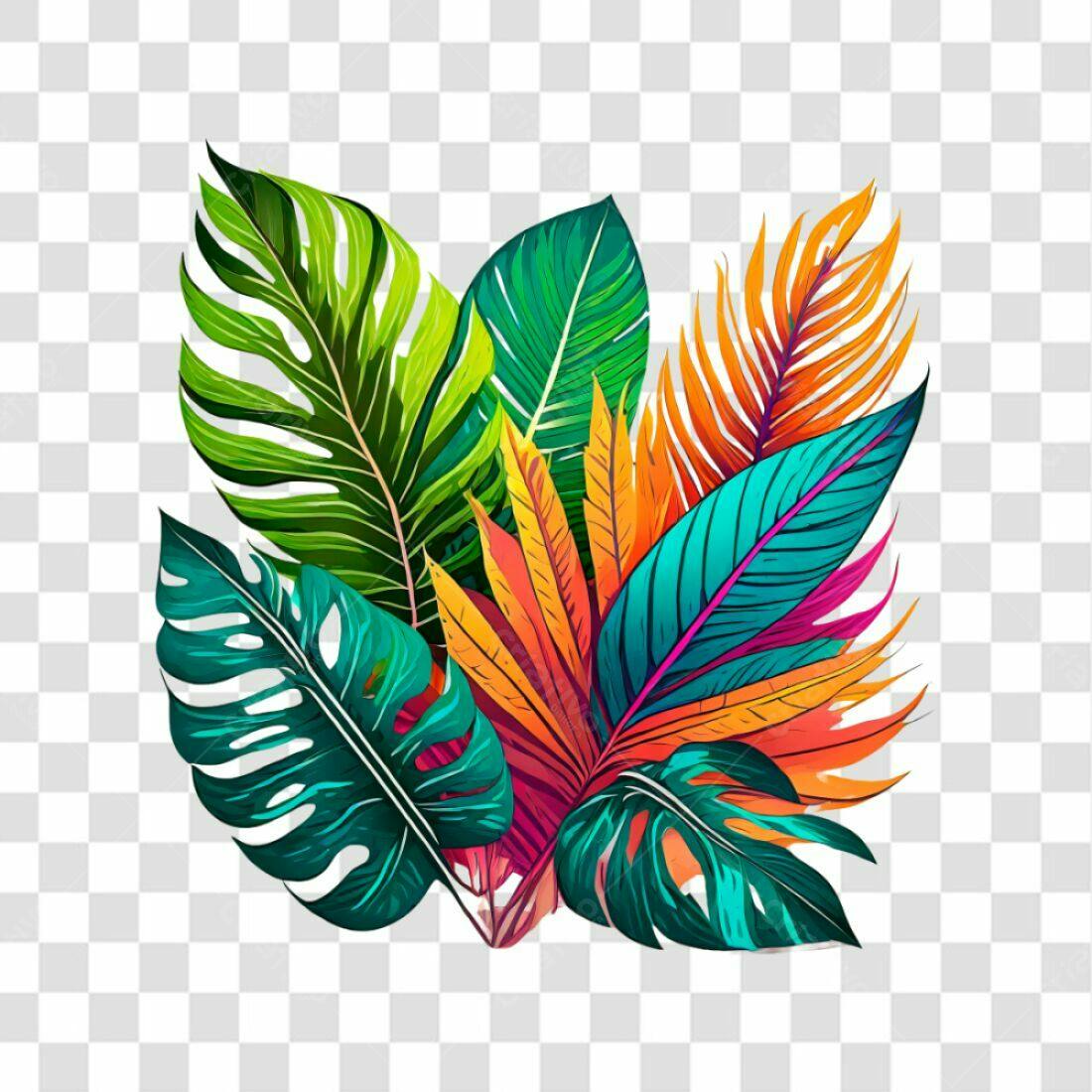 Icone Tropical Folhas PNG com fundo transparente