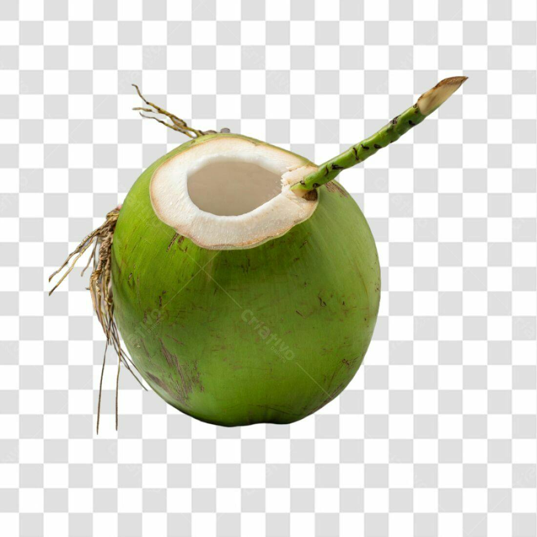 Icone de Coco Verde PNG com fundo transparente