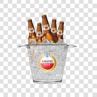 Bar depósito balde cerveja amstel garrafa png