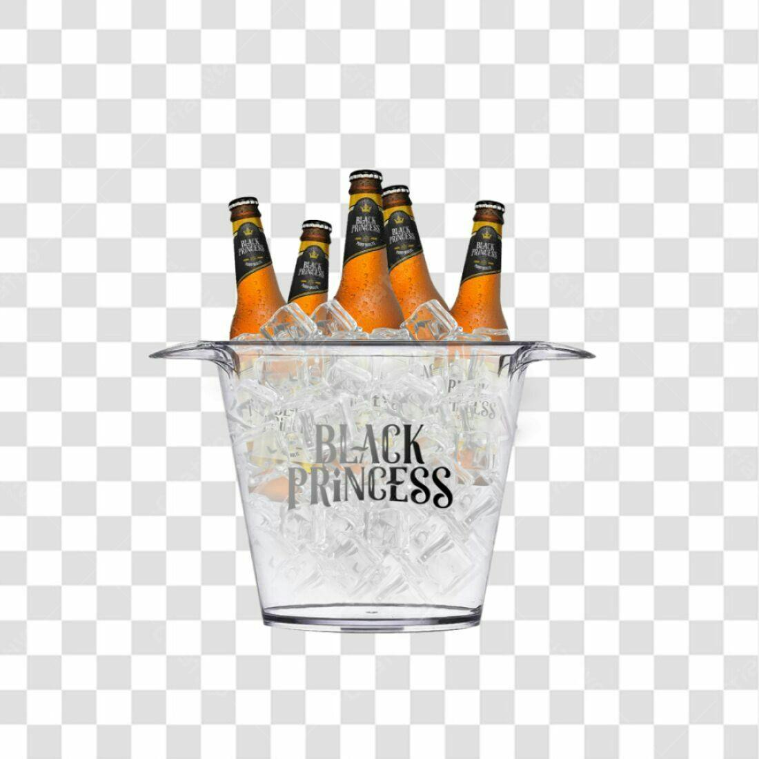 Imagem Balde Cerveja Black Princess PNG com fundo transparente