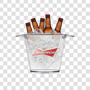 Bar depósito balde cerveja budweiser png