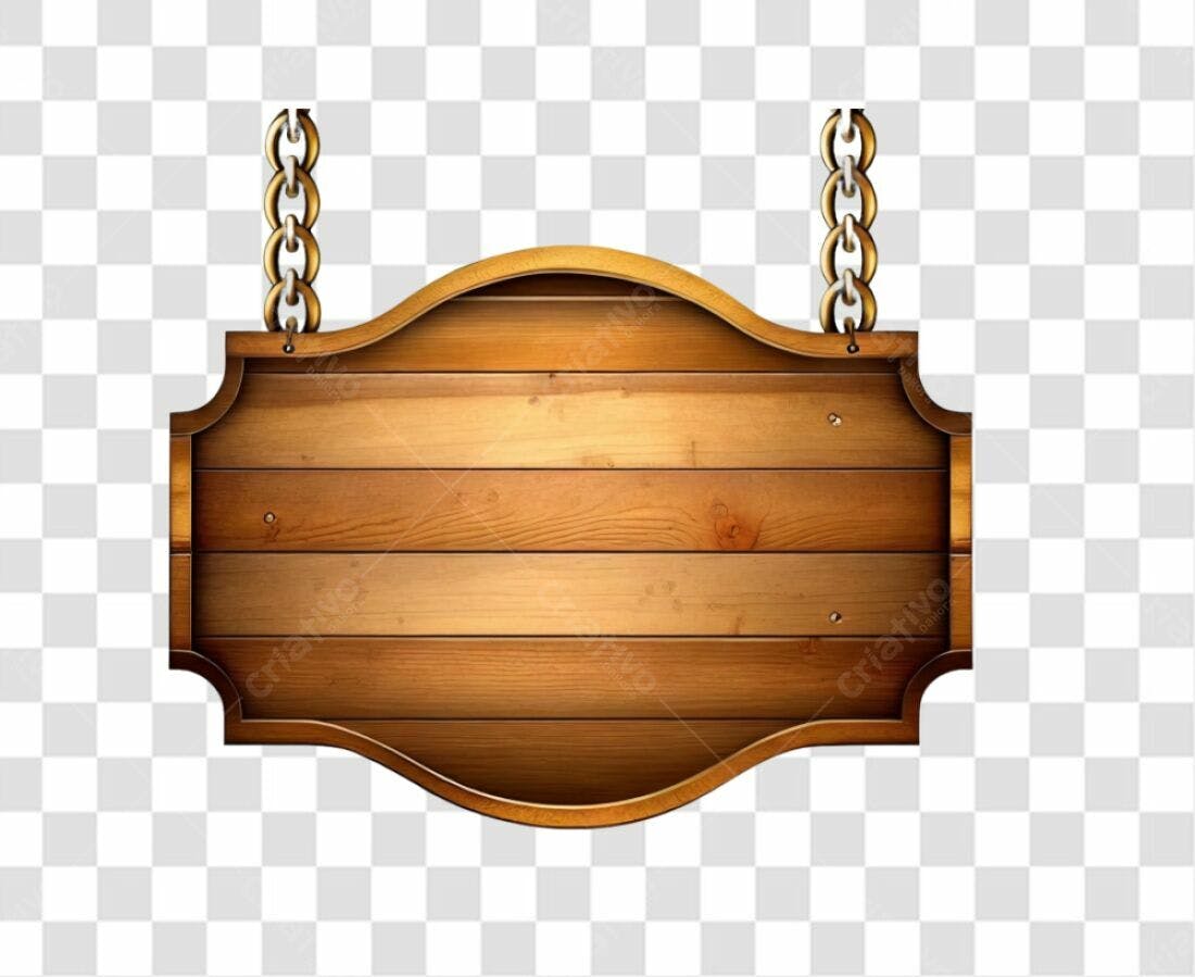 Placa de madeira PNG com fundo transparente