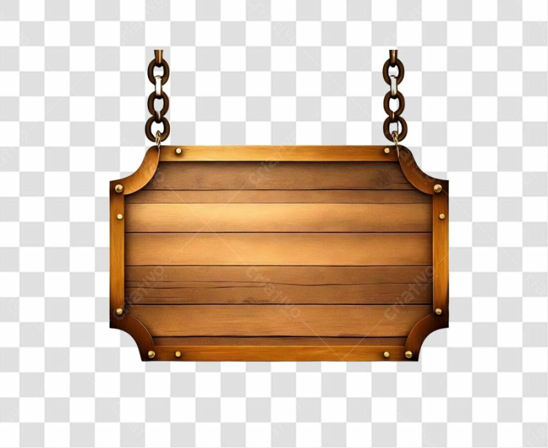 Placa de Madeira PNG com fundo transparente