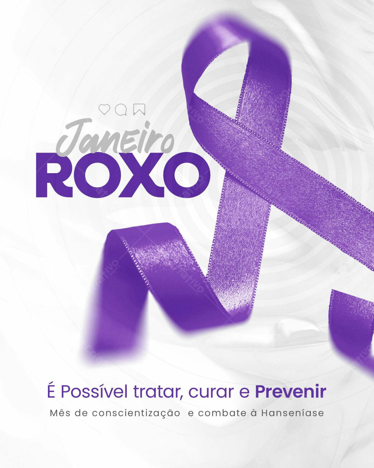 Flyer Janeiro Roxo PSD Editável