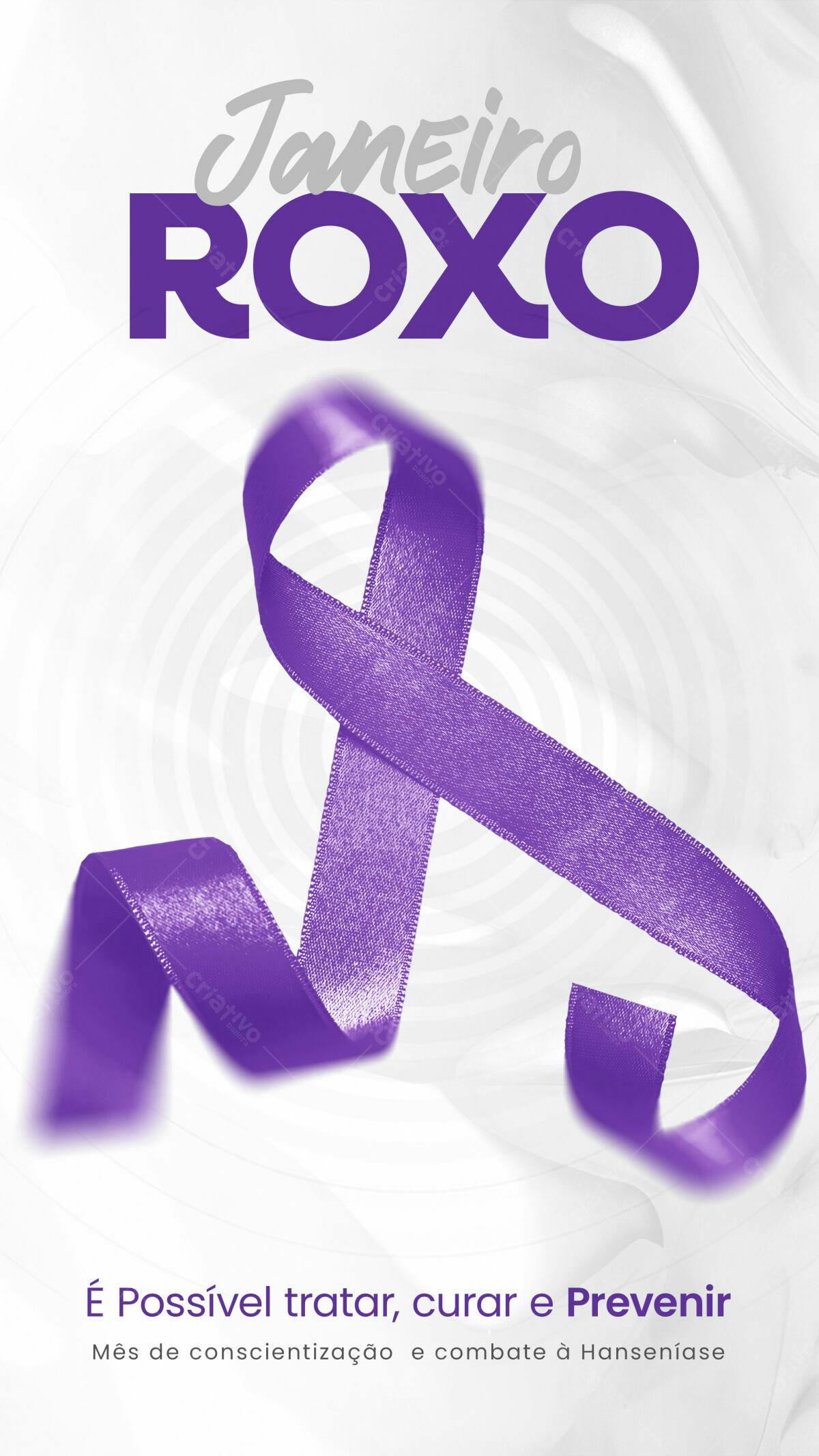 Flyer Janeiro Roxo PSD Editável