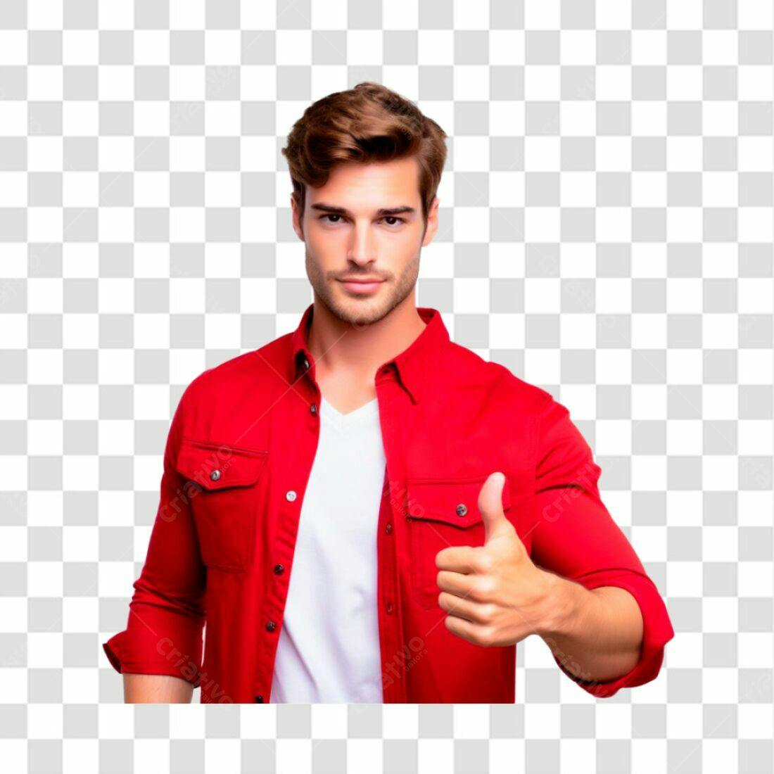 Icone Homem Aprovação PNG com fundo transparente