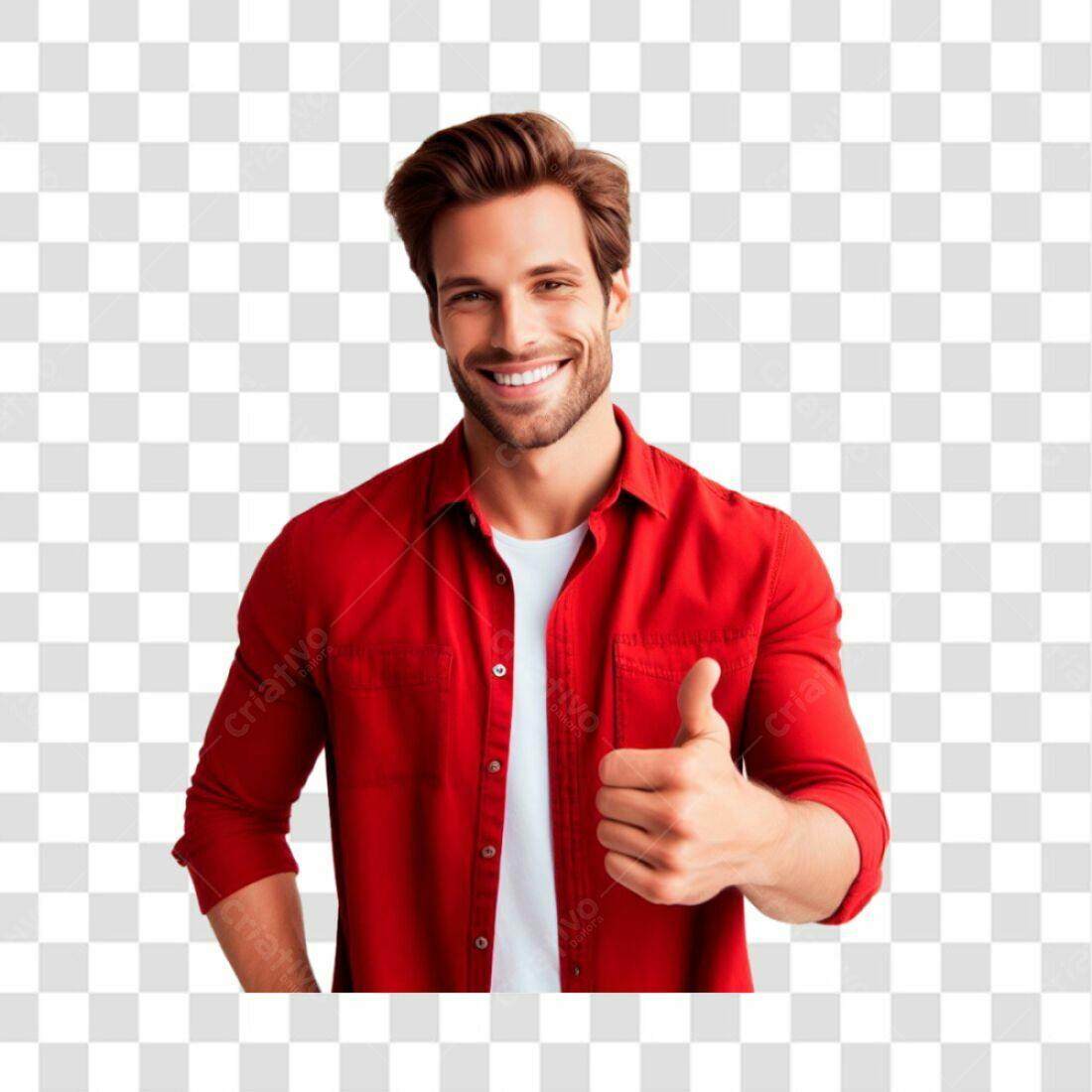 Icone Homem Aprovação PNG com fundo transparente