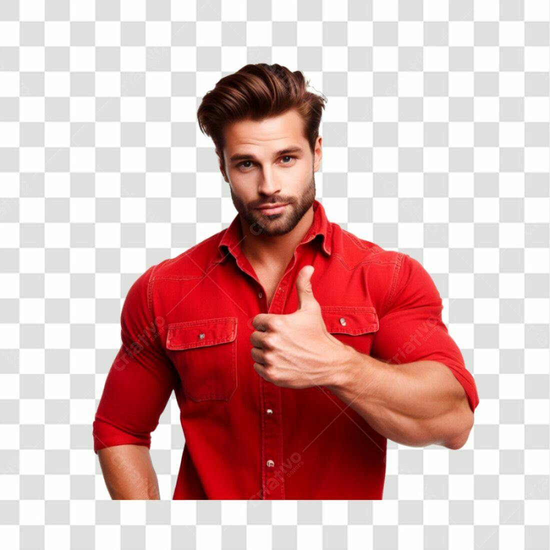 Icone Homem com Polegar para Cima PNG com fundo transparente
