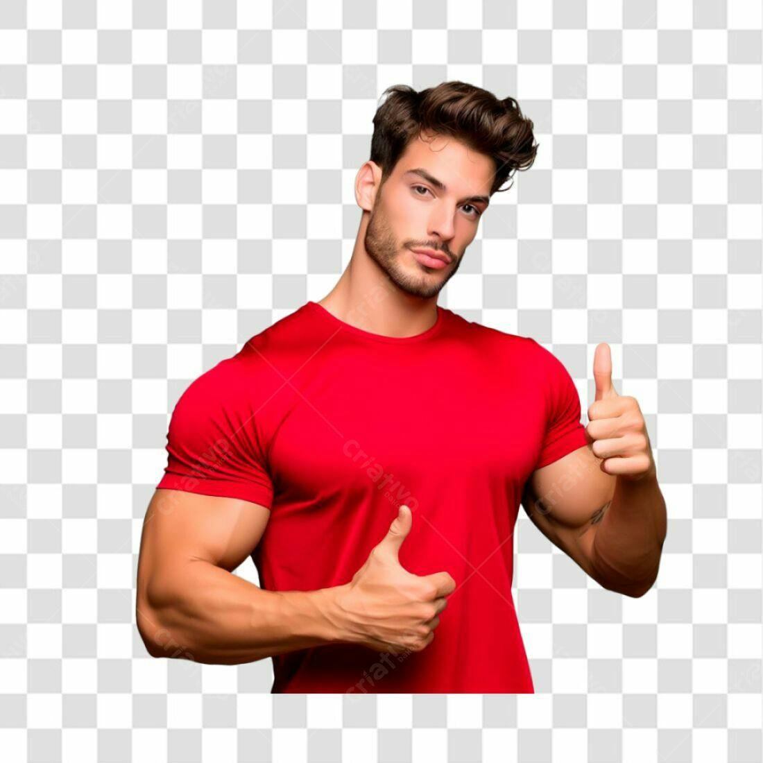 Icone Homem Forte Polegar para Cima PNG com fundo transparente