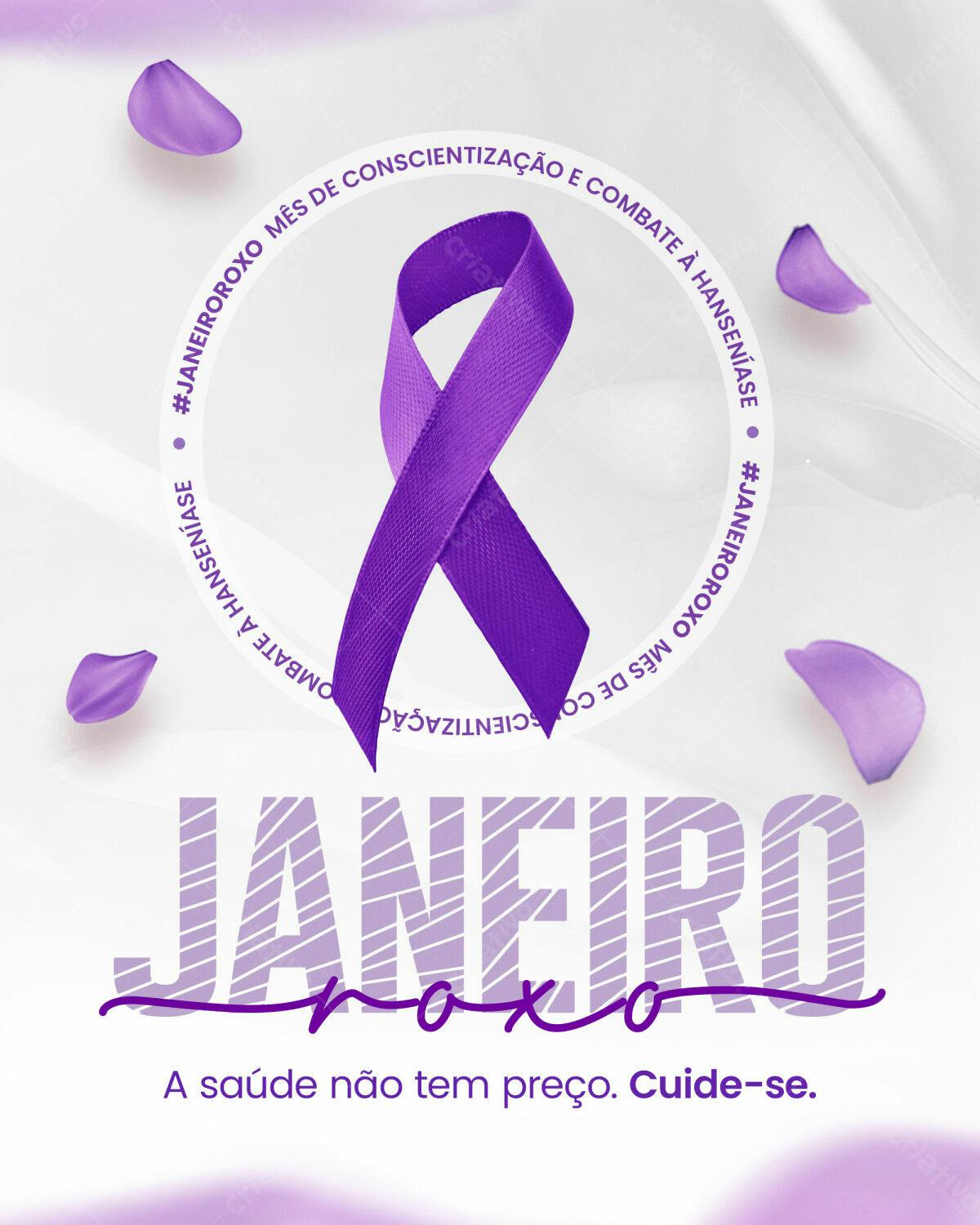 Flyer Janeiro Roxo PSD Editável