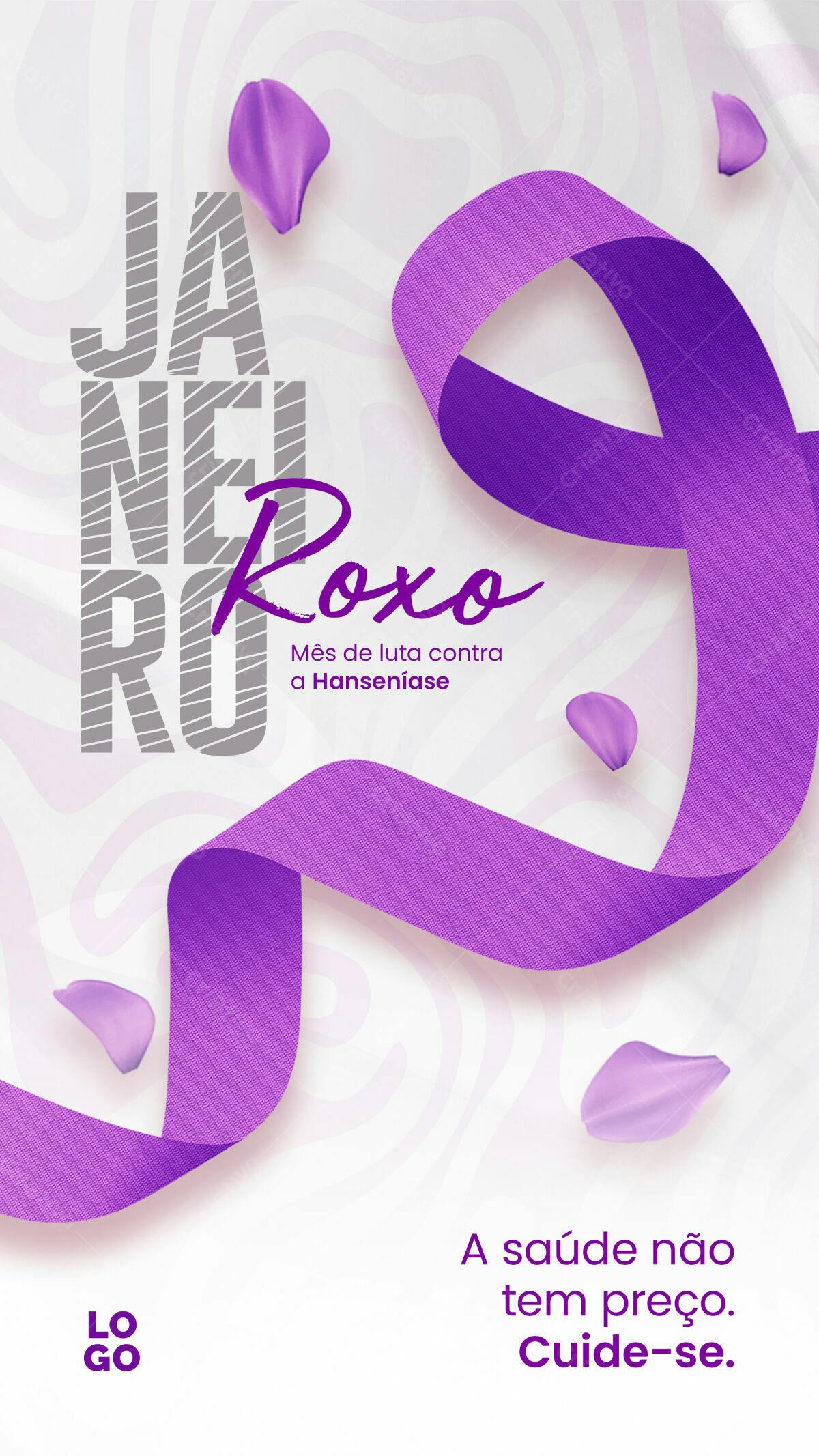 Flyer Janeiro Roxo PSD Editável
