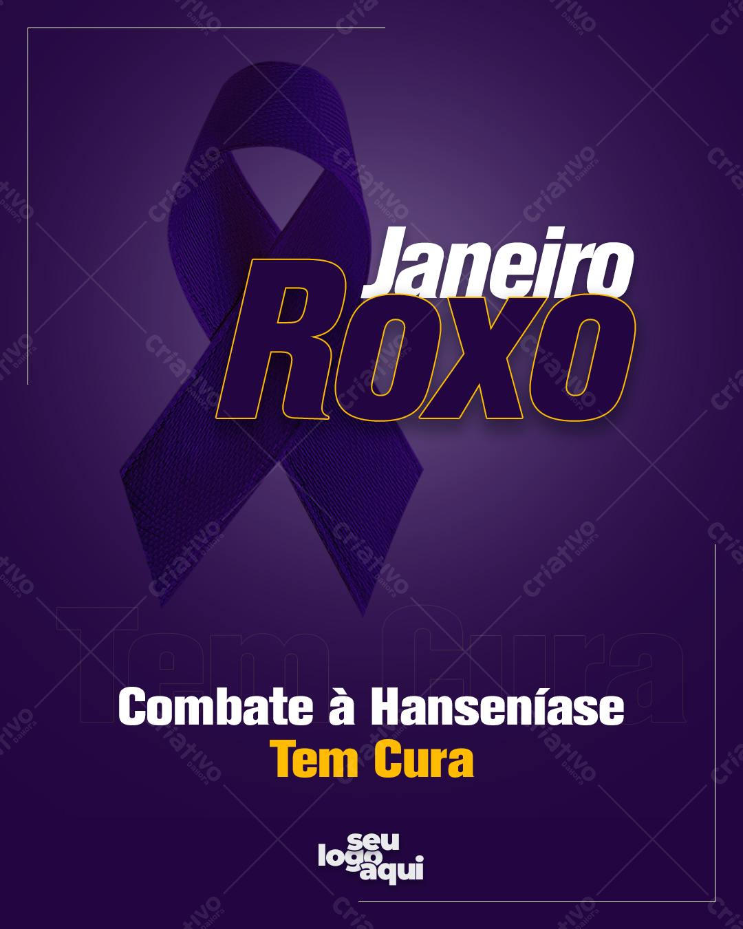 Post para Janeiro Roxo PSD Editável