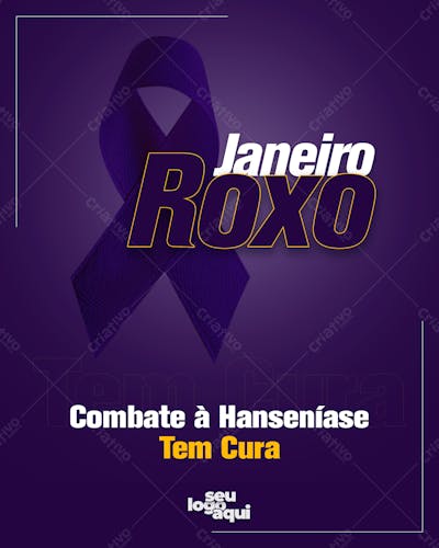 Janeiro Roxo , arte editável, data comemorativa, flyer, PSD, imagens inclusas