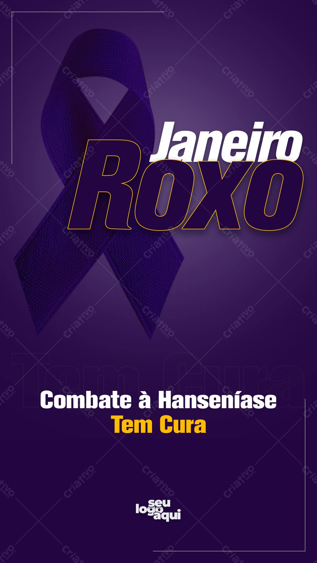 Flyer Janeiro Roxo PSD Editável