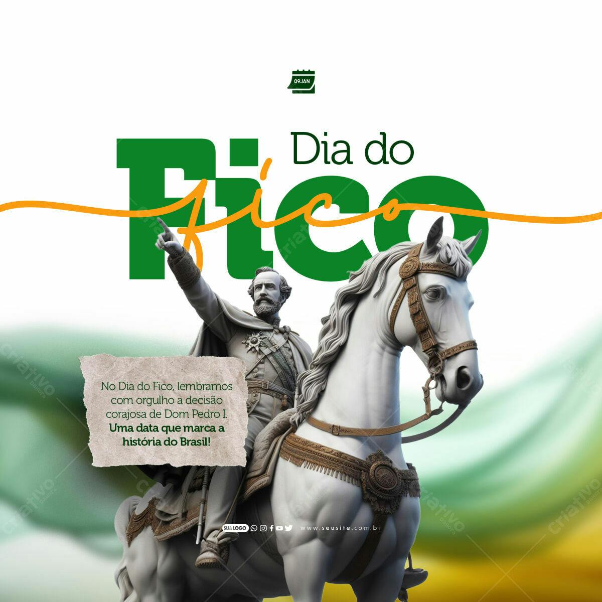 Flyer Dia do Fico PSD Editável