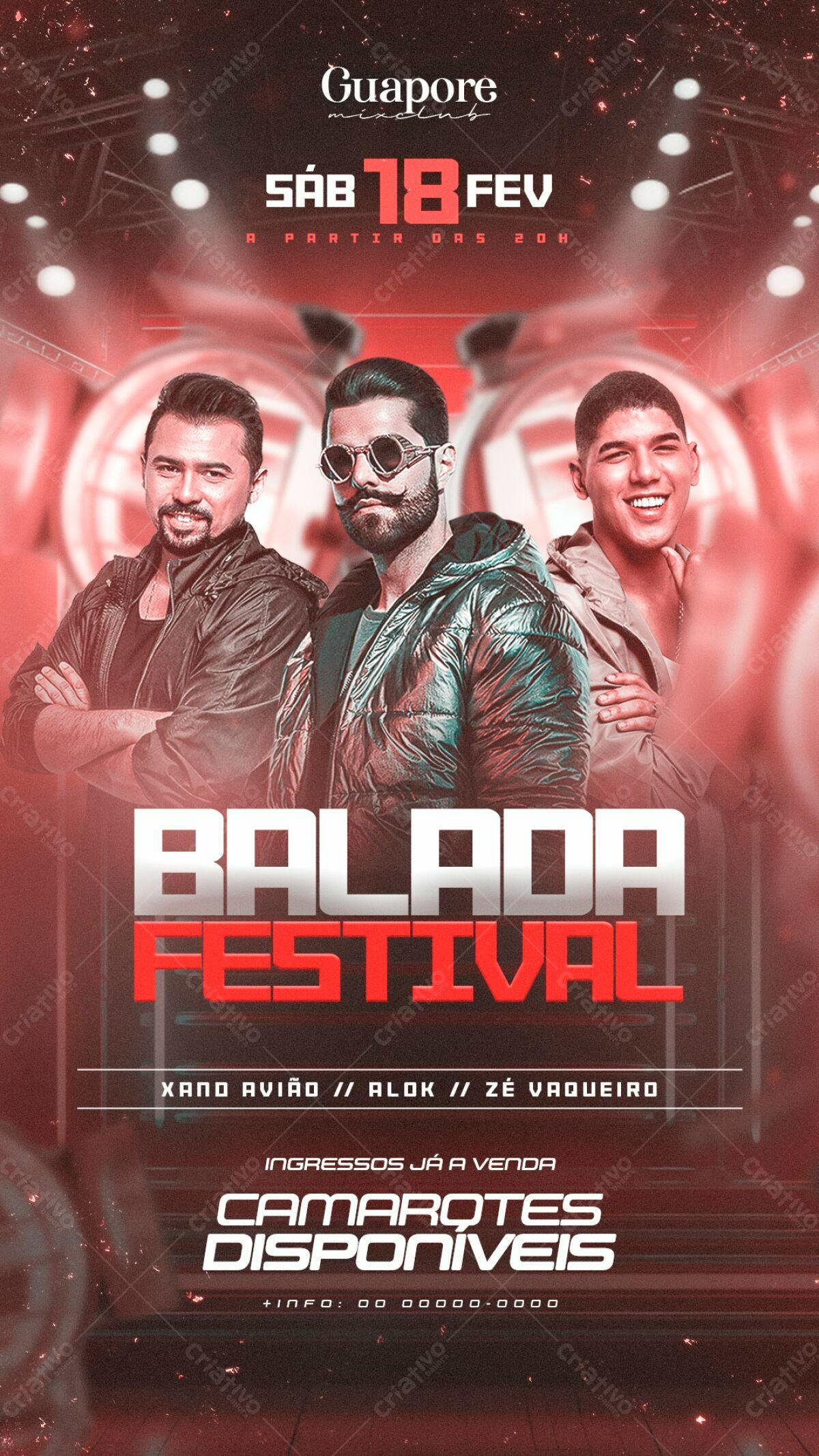 Flyer Balada Festival PSD Editável