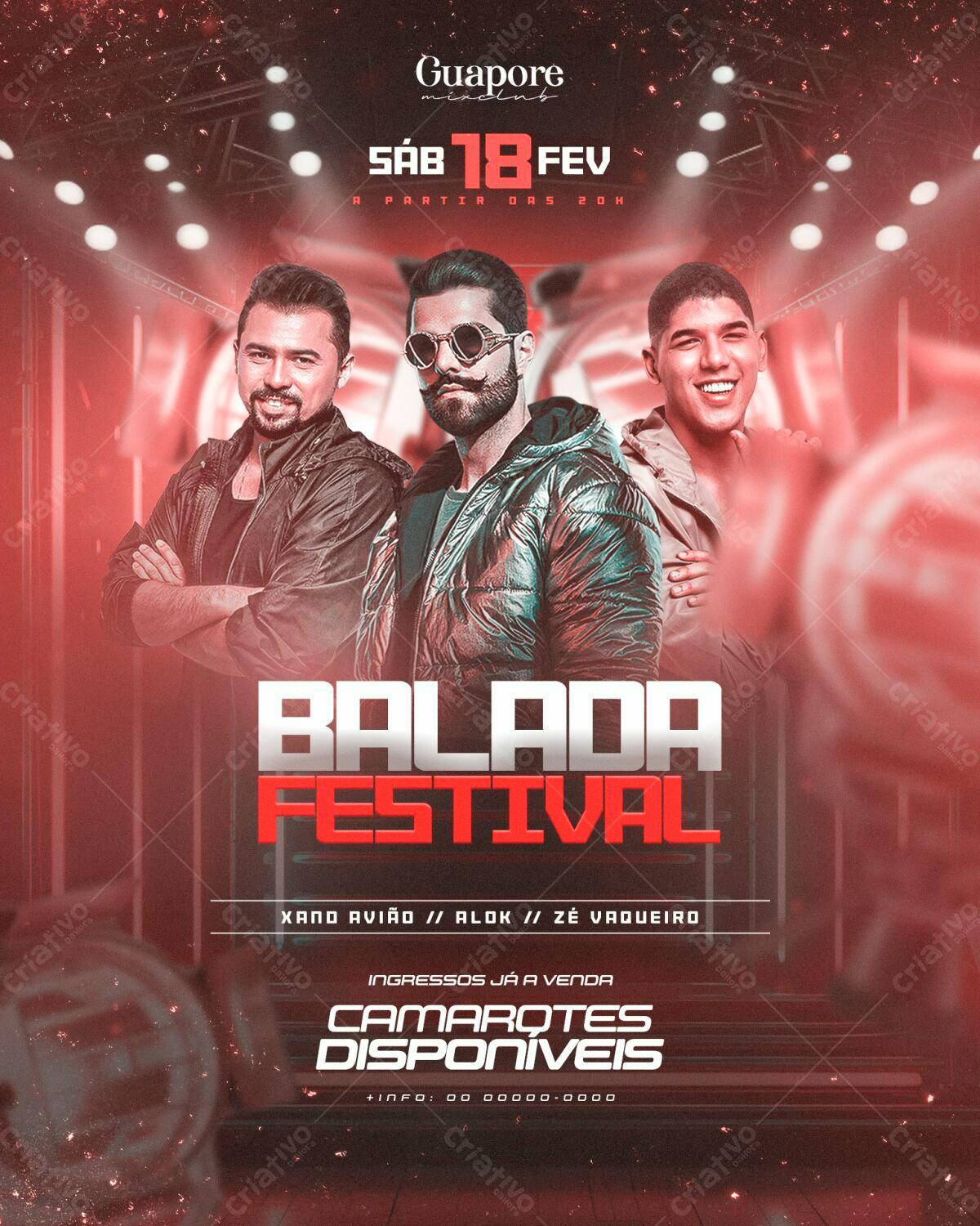 Flyer Balada Festival PSD Editável