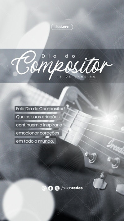 Flyer Dia do Compositor PSD Editável