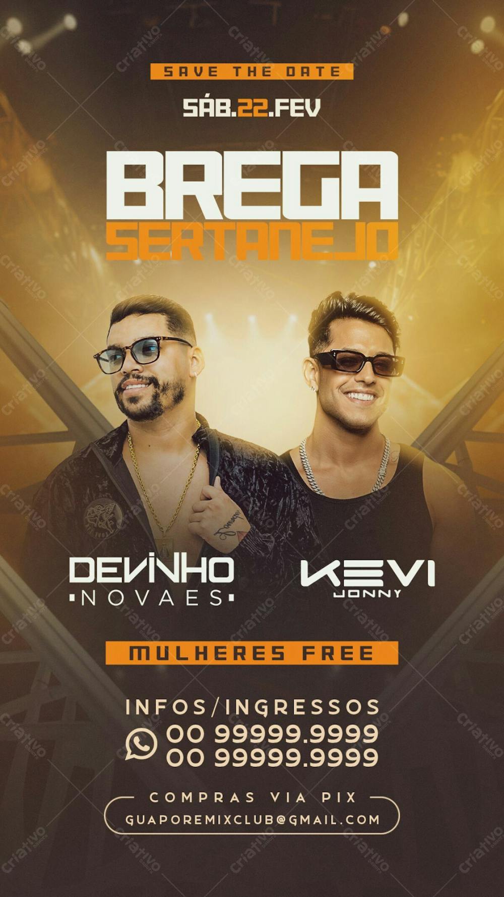 Flyer Evento Brega Sertanejo Story