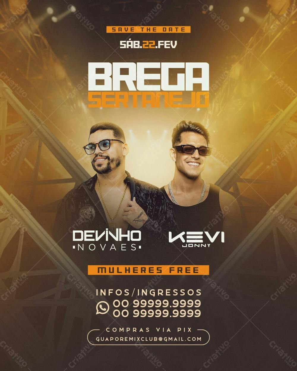 Flyer Evento Brega Sertanejo