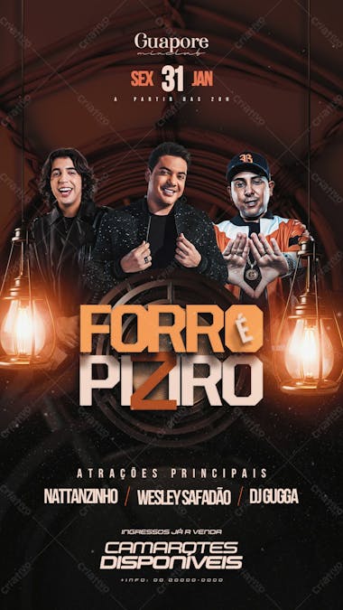 Flyer evento janeiro sertanejo story