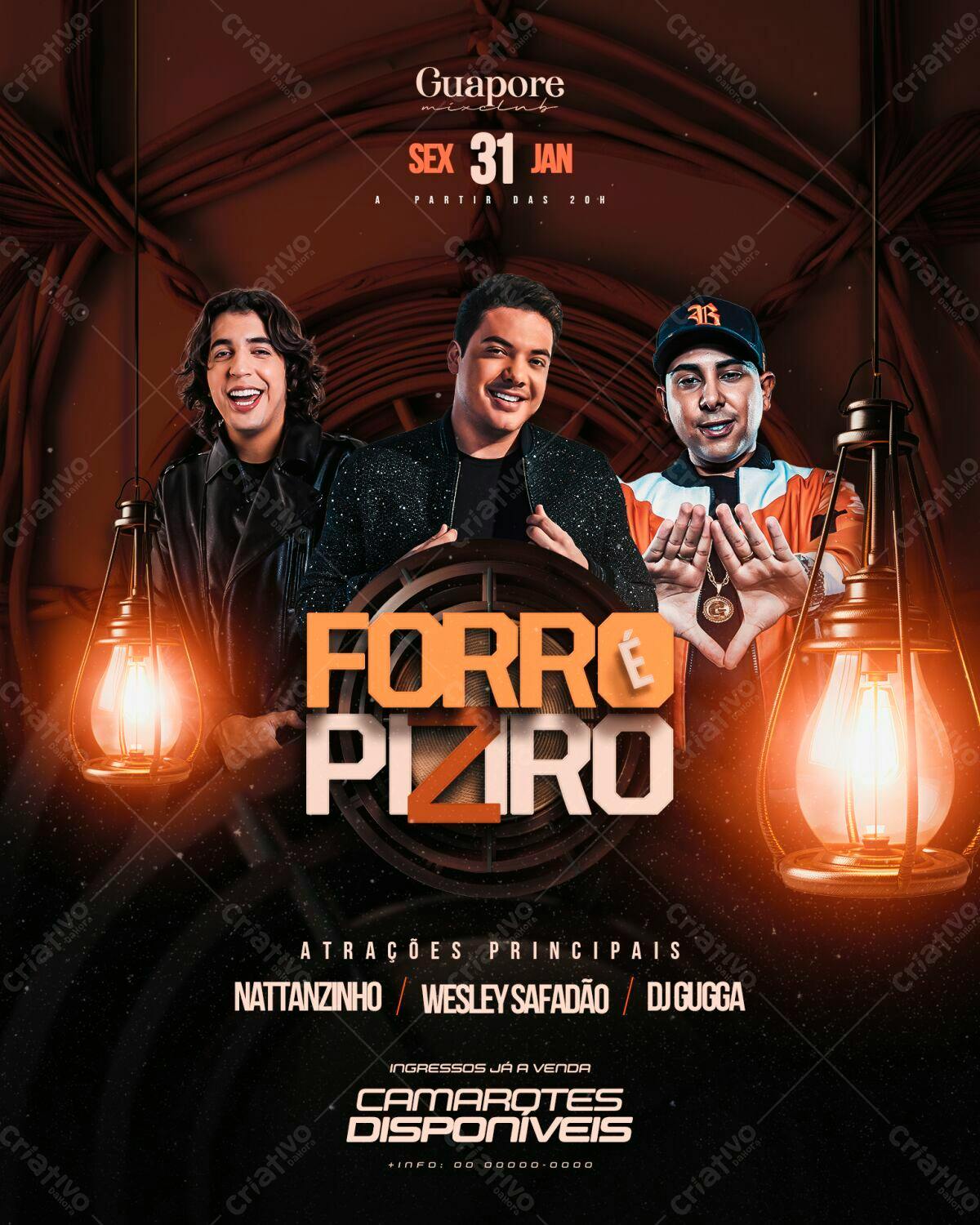 Flyer Forró e Pizoto PSD Editável