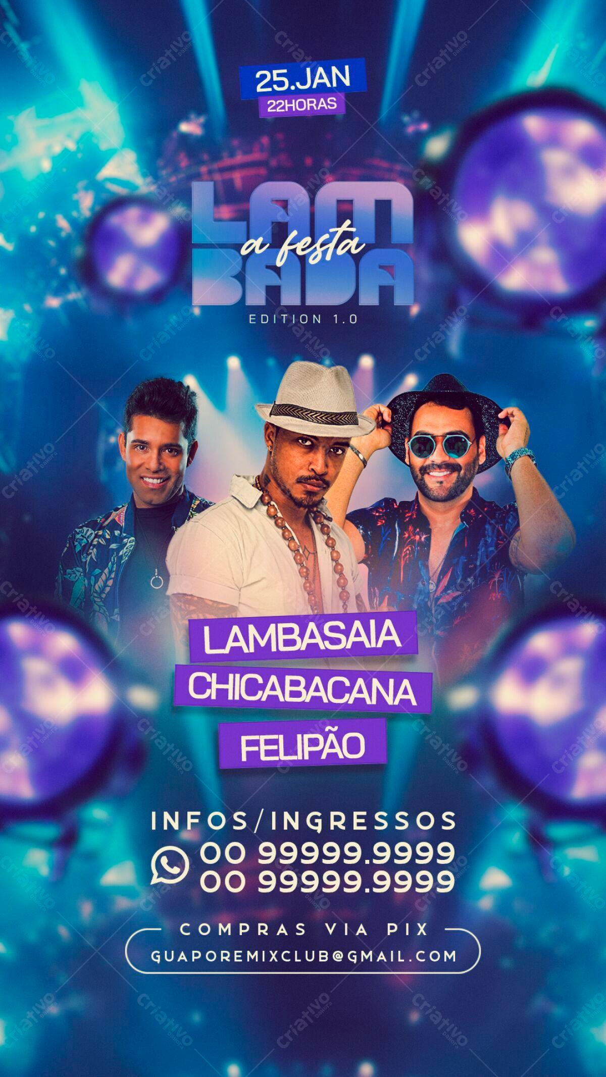 Flyer Festa La Bada PSD Editável