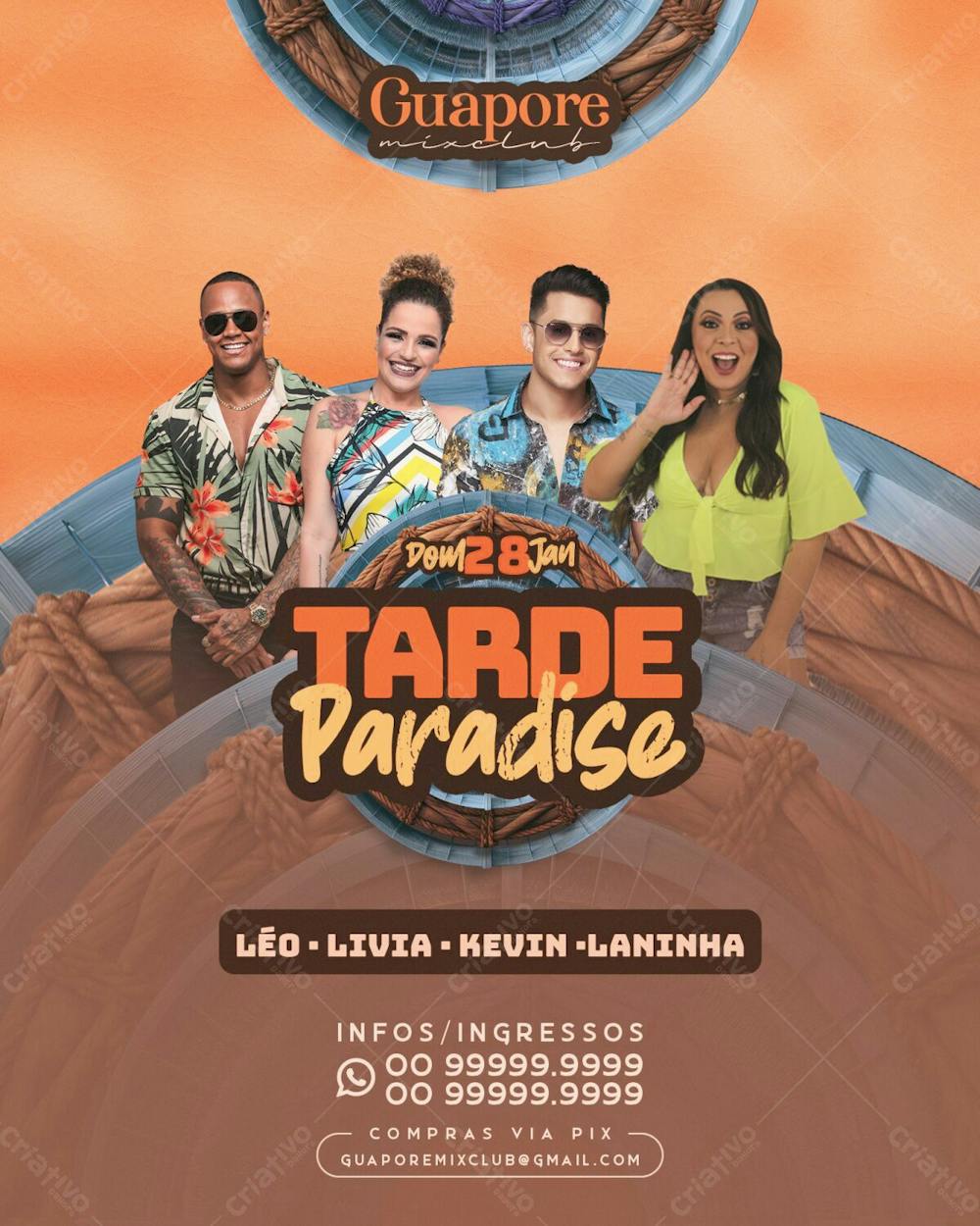 Flyer Evento Tarde Paradise