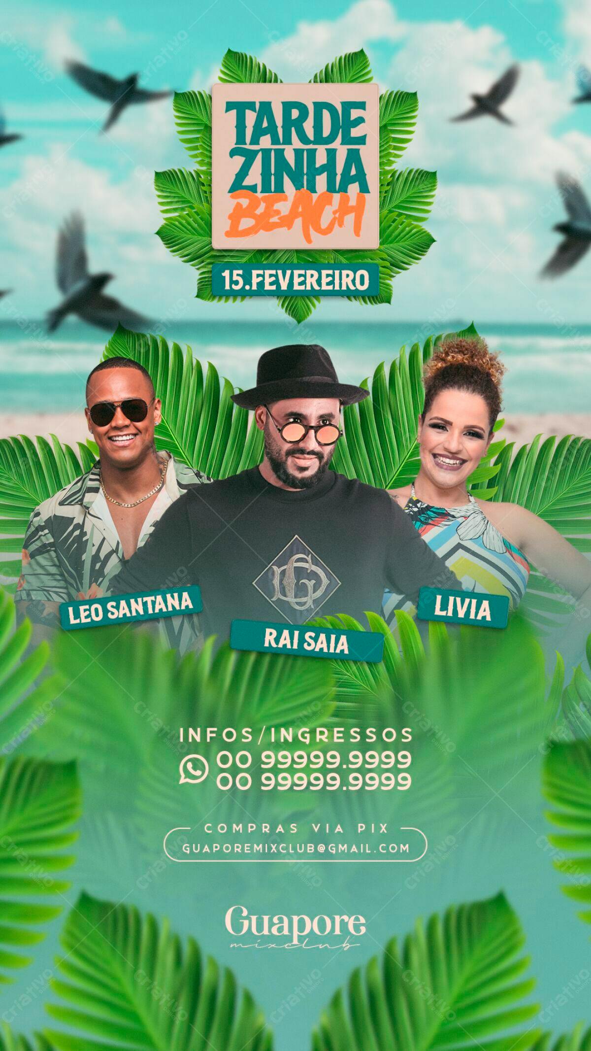Flyer Festa na Praia PSD Editável