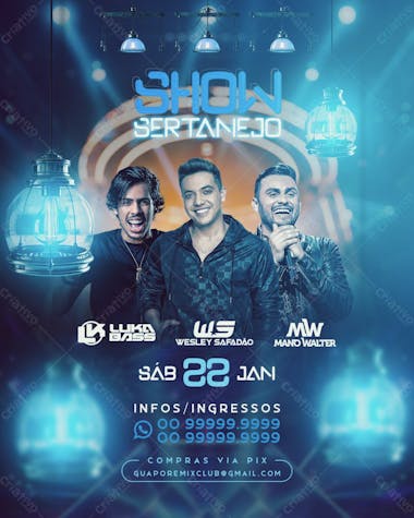 Flyer show sertanejo