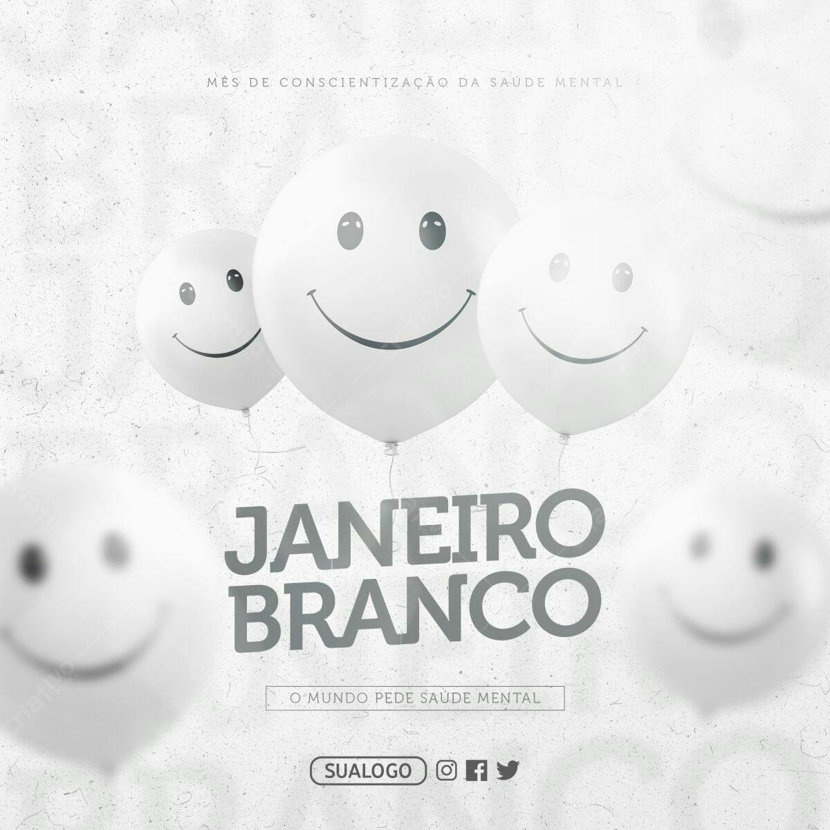 Flyer Janeiro Branco PSD Editável