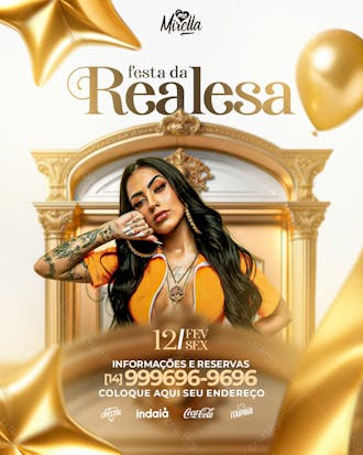 Flyer evento | show mirella | festa da realesa