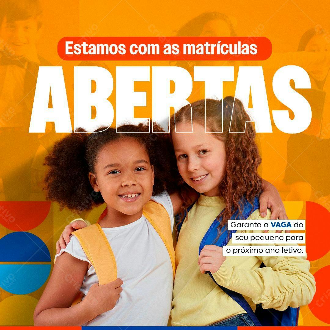 Post para Matrículas Abertas PSD Editável