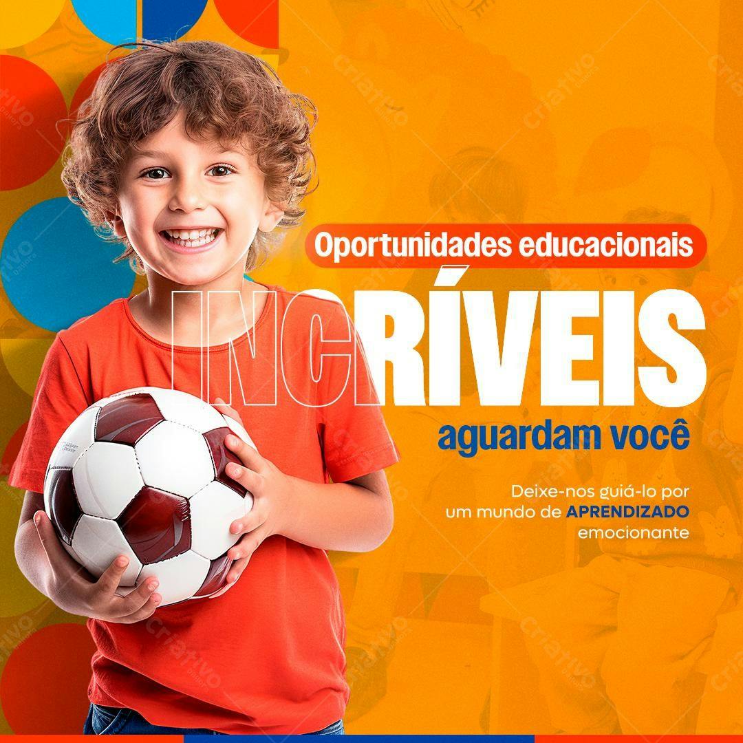 Flyer para Escola de Futebol PSD Editável
