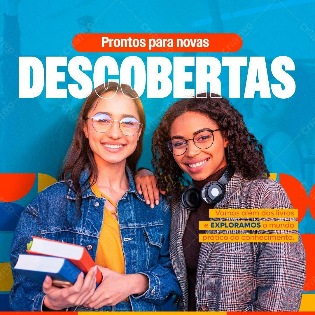 Post para Redes Sociais Descobertas PSD Editável