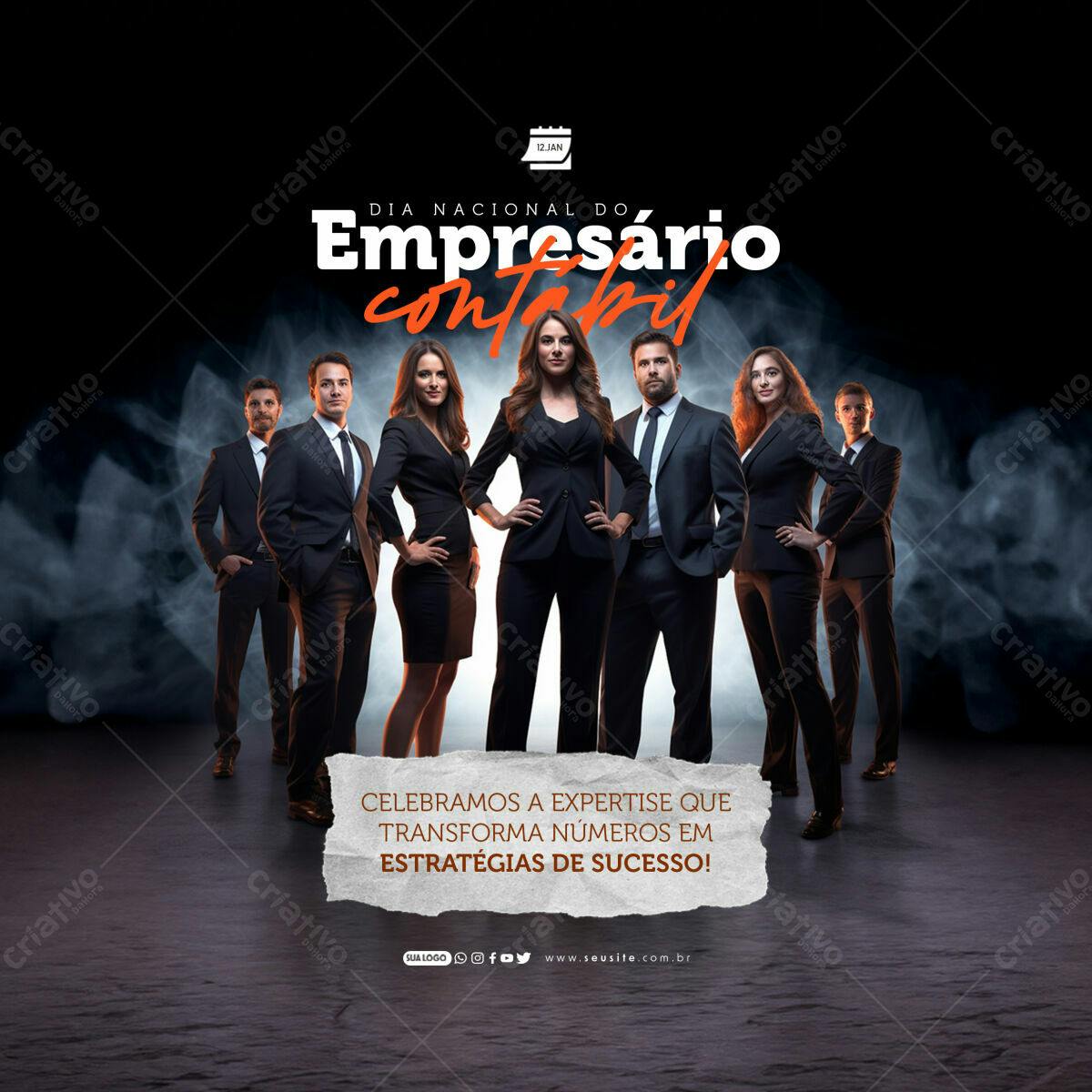 Flyer Dia do Empresário Contábil PSD Editável