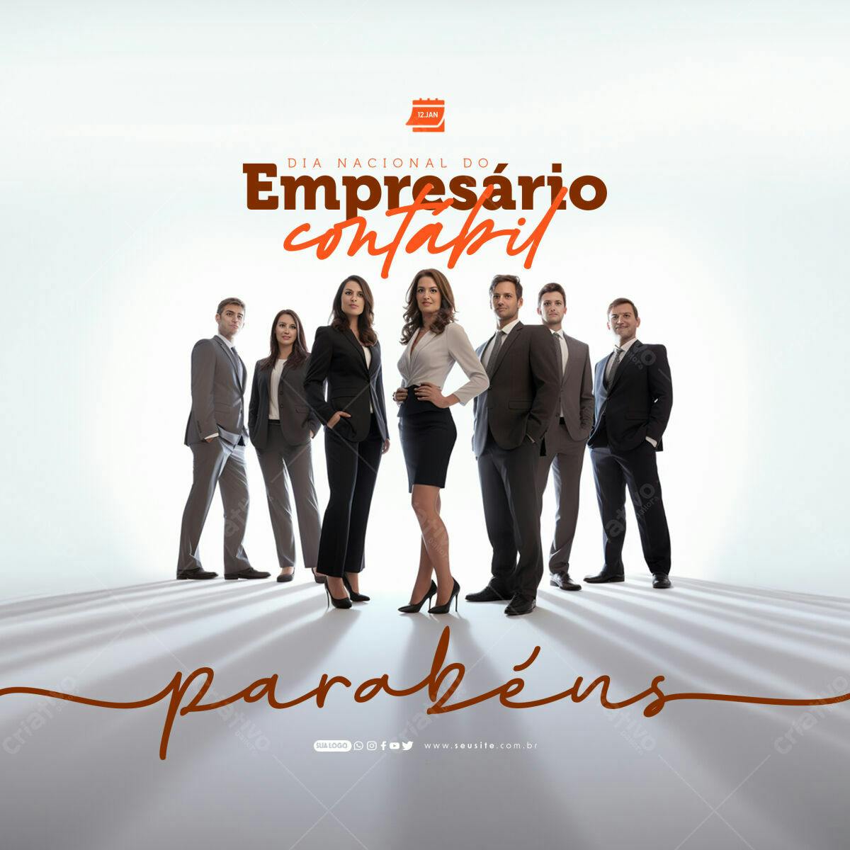 Flyer Dia do Empresário Contábil PSD Editável