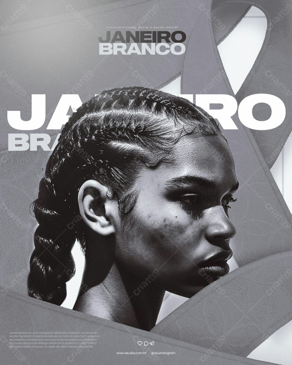 Flyer Janeiro Branco PSD Editável