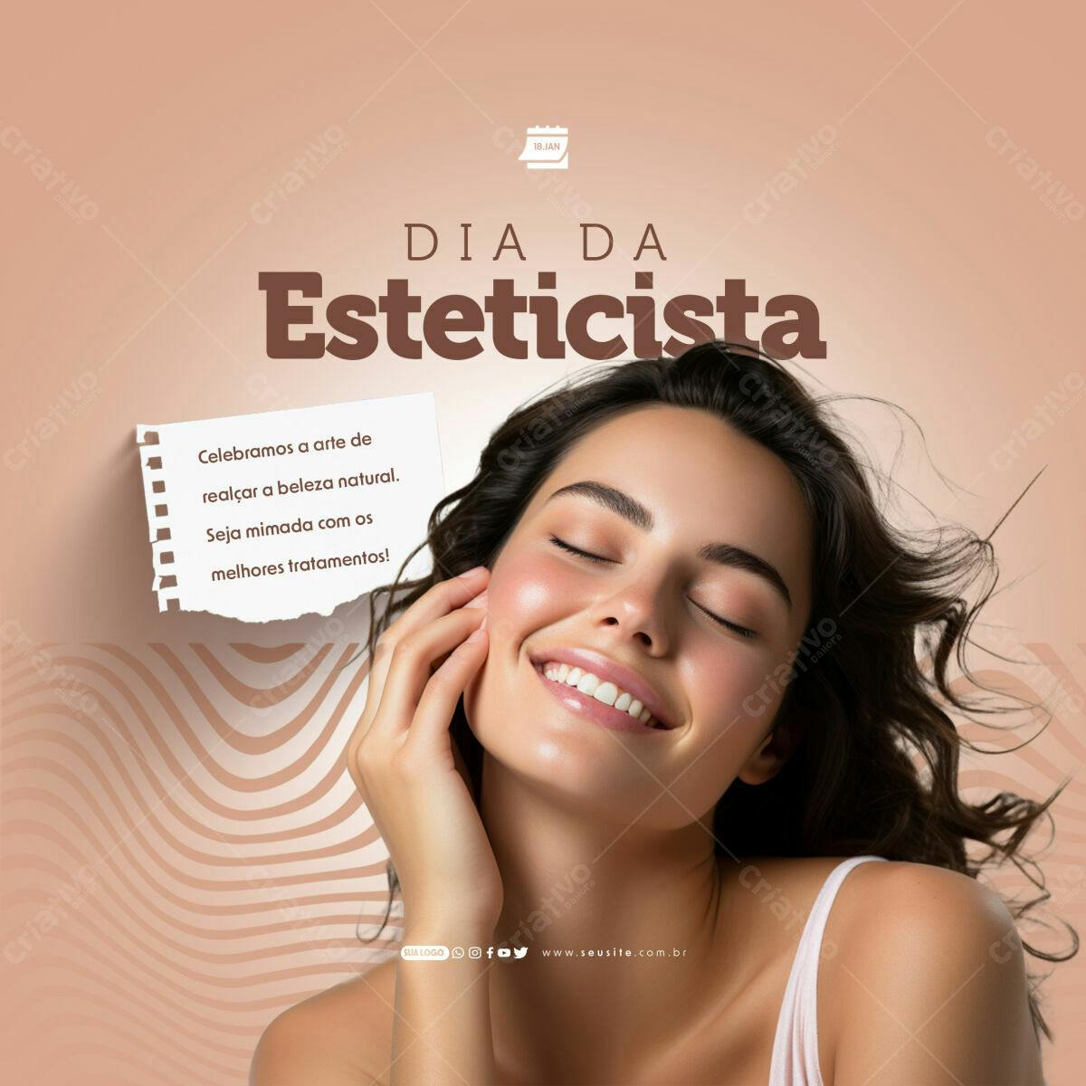Post para Dia da Esteticista PSD Editável
