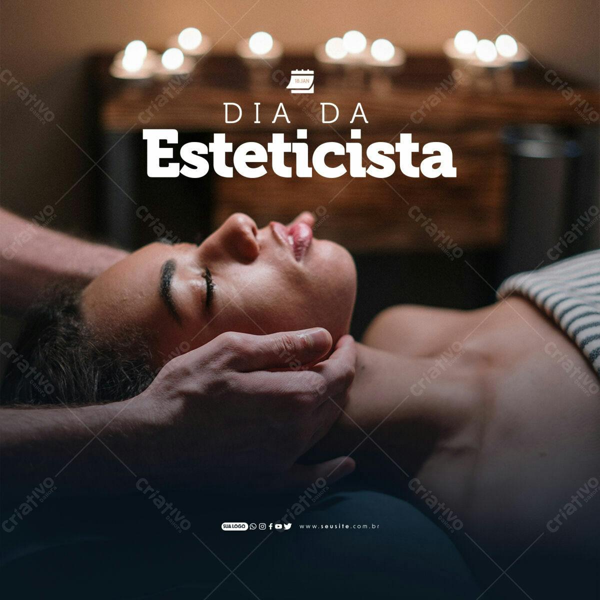 Post para Dia da Esteticista PSD Editável