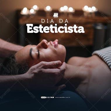 Social media dia da esteticista 18 de janeiro